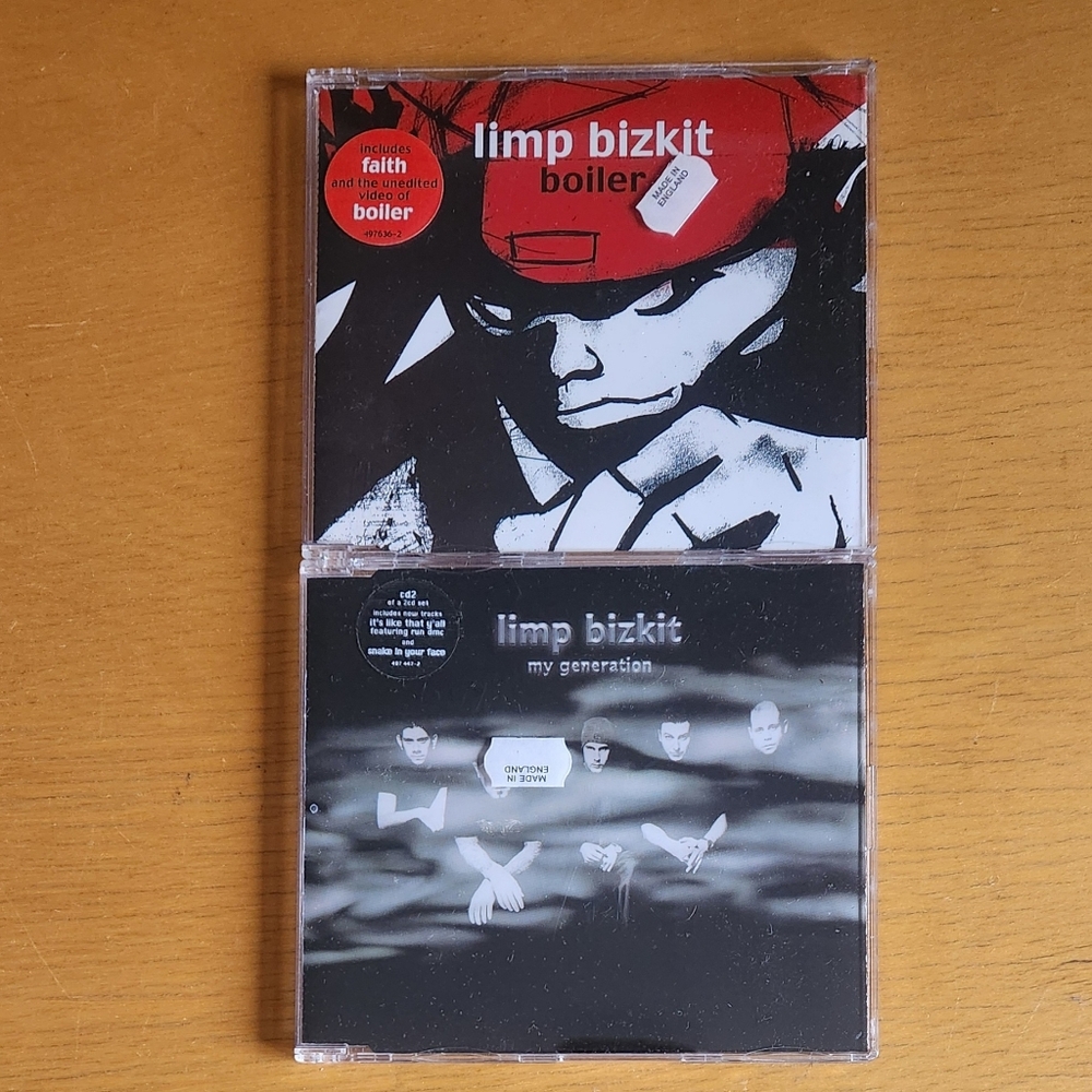 Limp Bizkit "Boiler", "My Generation" - CD Singles (Lot of 2)